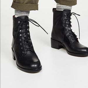 Madewell the patti lace up combat boot  black 9